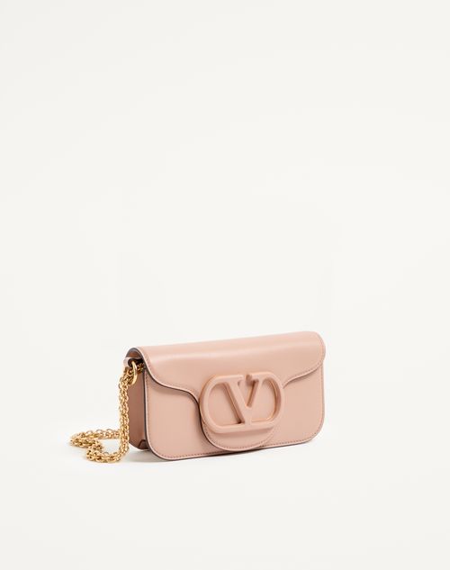 Valentino Garavani - Valentino Garavani Locò Small Shoulder Bag In Calfskin - Rose Cannelle - Woman - Shoulder Bags